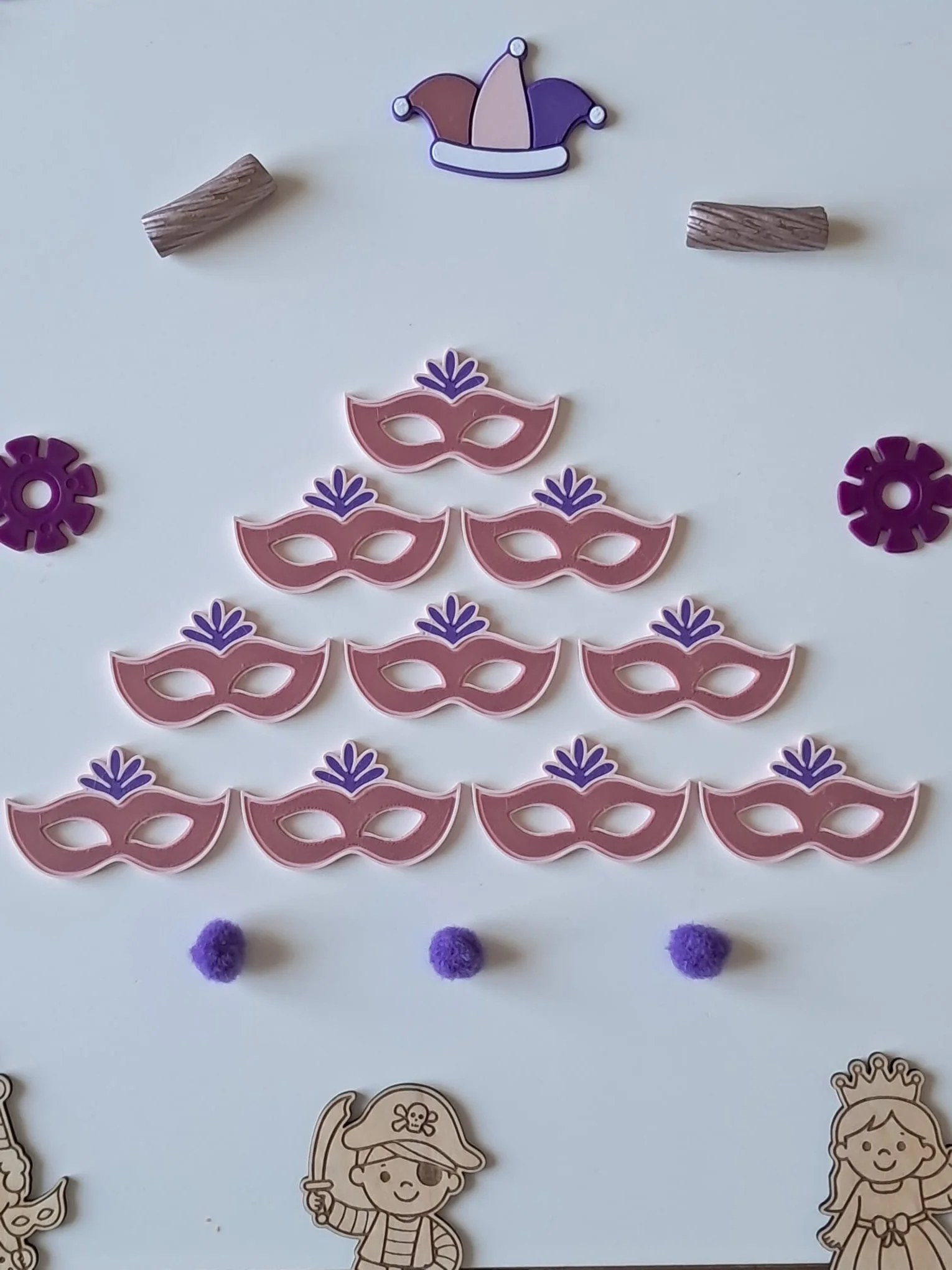 Lot de 10 jetons masques