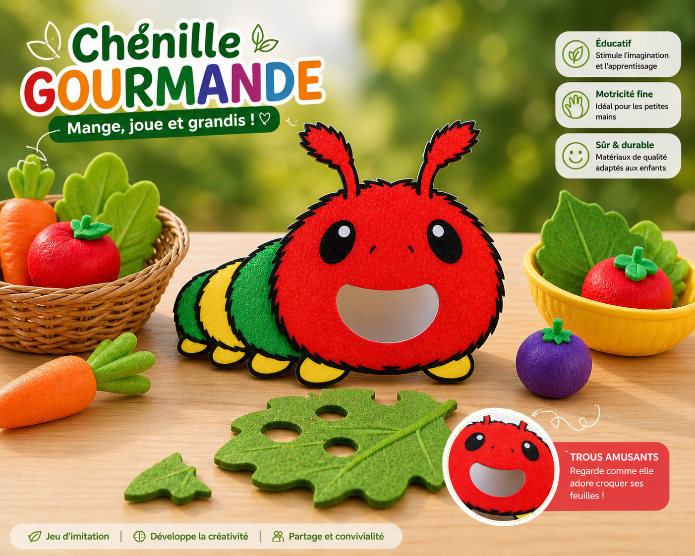 La Chenille bouche gourmande🐛