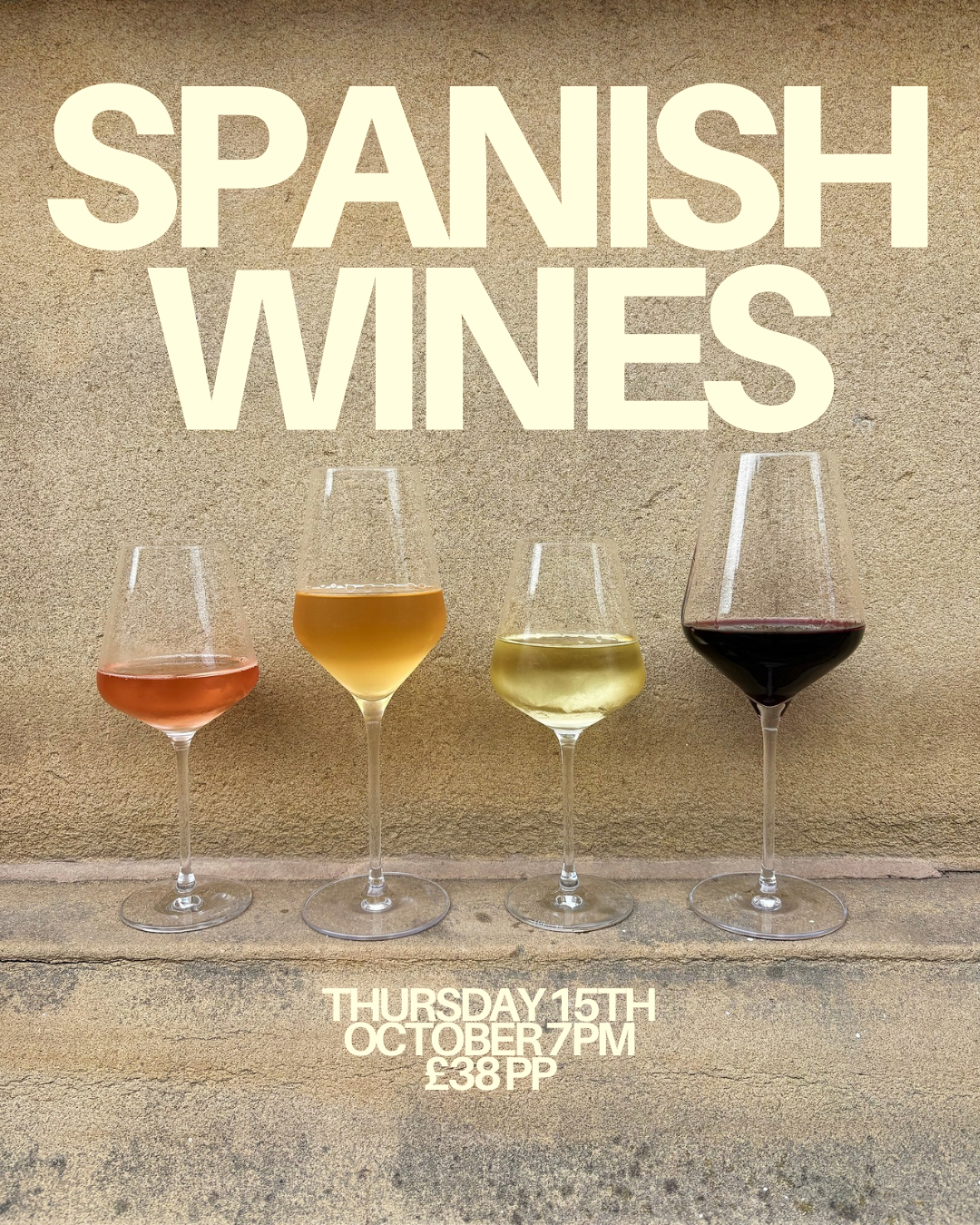 15/10 Spanish Wine Tasting 7pm 