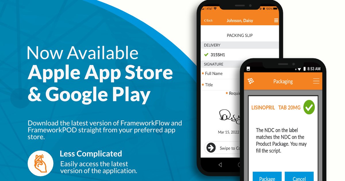 FrameworkFlow & FrameworkPOD Now Available on Apple and Google