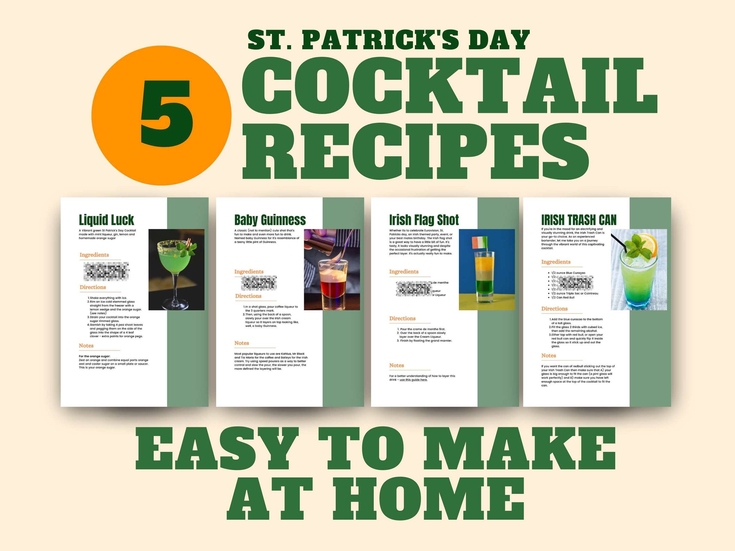 St Patricks Day cocktail recipes