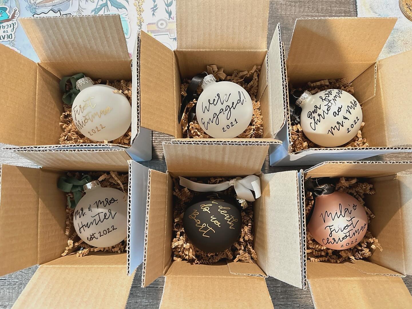 Ornaments are coming next week!!! 🎉

This is my 3rd? year offering handlettered ornaments and I just love this time of year because of them.

Keep an eye out for the official release of the order form next week. There&rsquo;s a ton of different opti