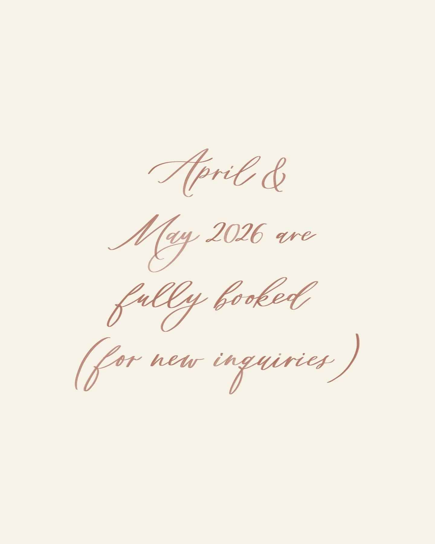 I feel like I haven&rsquo;t been super active on Insta lately and that&rsquo;s because I&rsquo;m fully booked for April &amp; May! Any current inquiries I have open for these months are still penciled in and I have 13 booked and reserved events for M