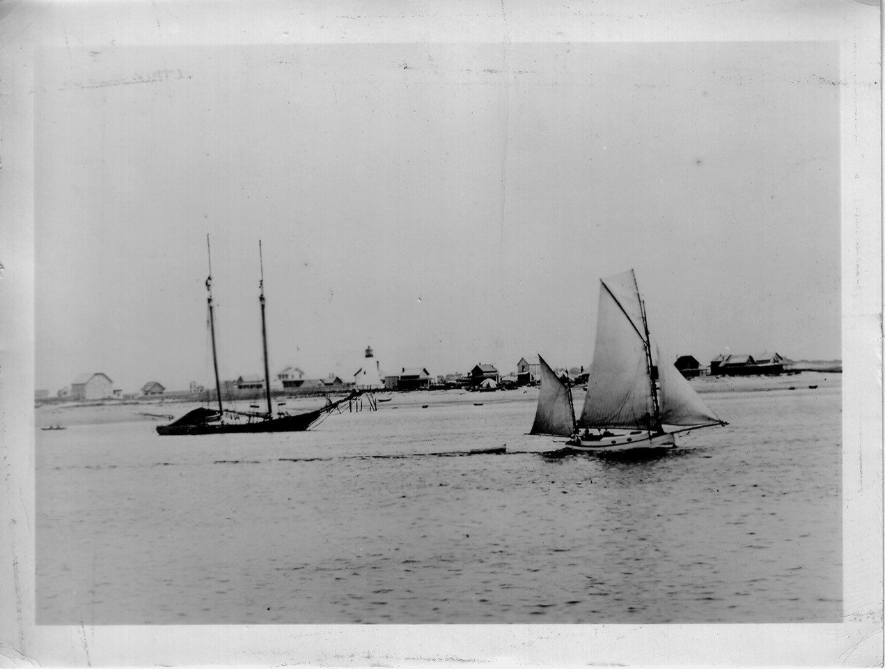 Pre 1898 View from Salisbury; Friends of Plum Island Light Collection