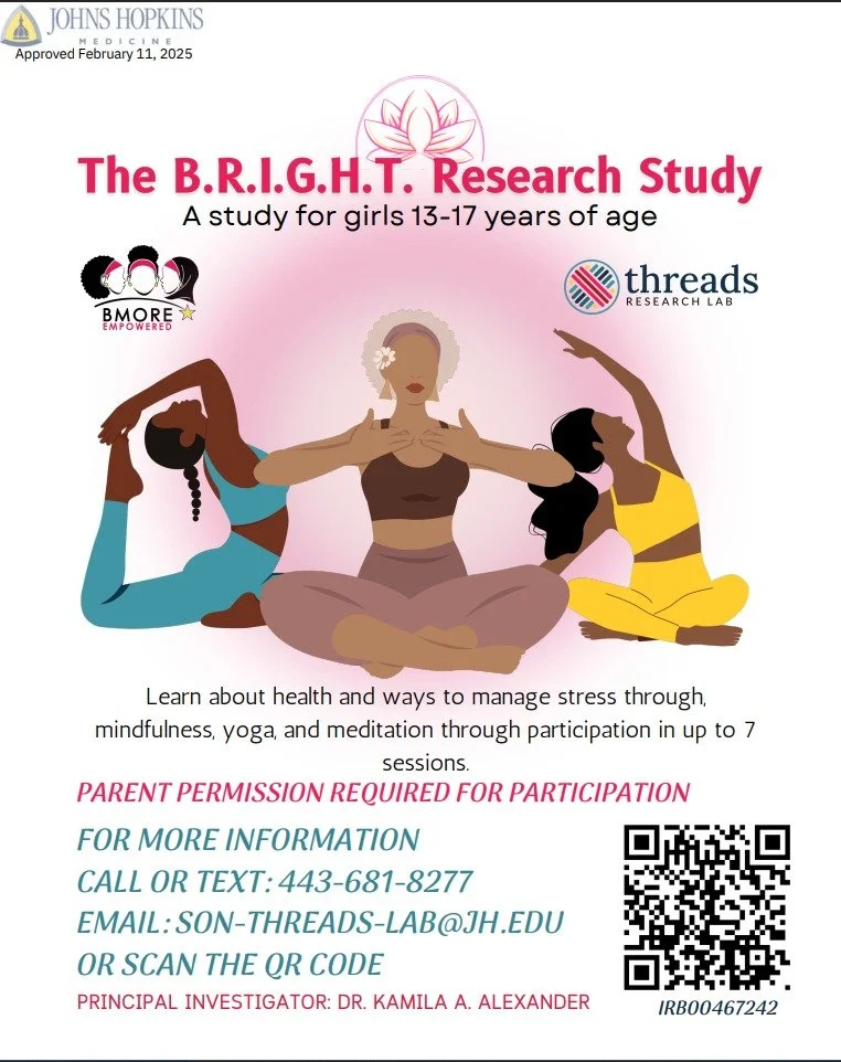 💜 BRIGHT Cohort Enrollment is OPEN! 💜

We&rsquo;re so excited to welcome our next group of young Black girls (ages 13 -17 ) into the B.R.I.G.H.T. (Black Radiance Initiative for Girls&rsquo; Holistic Transformation) program! ✨

This cohort will meet