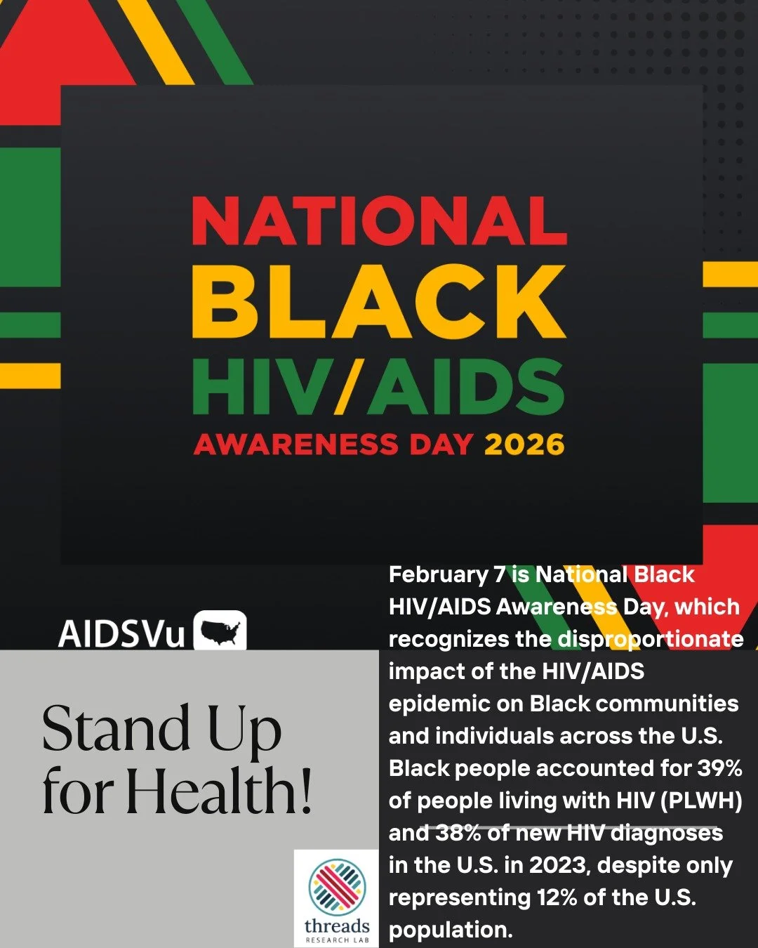 National Black HIV/AIDS Awareness Day (NBHAAD), observed each year on February 7, shines a light on the ongoing impact of HIV in Black communities and calls us to action through testing, prevention, treatment, and stigma reduction. At the THREADS Res