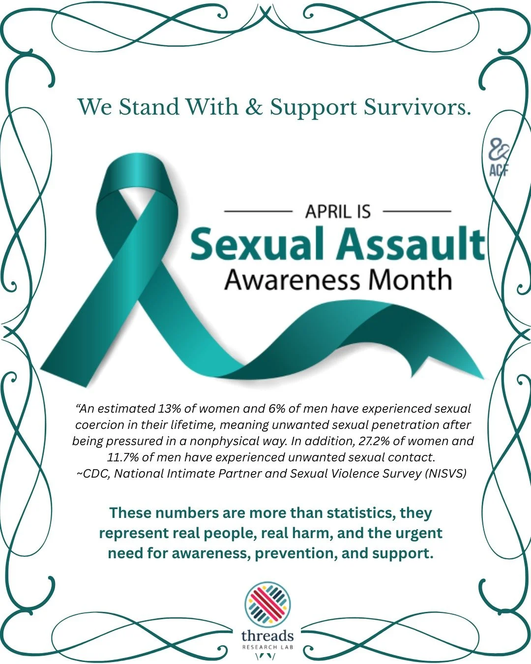 April is Sexual Assault Awareness Month. Sexual violence is a critical public health issue with lasting effects on individuals and communities. This month is a time to raise awareness, support survivors, and recommit to creating safer communities for