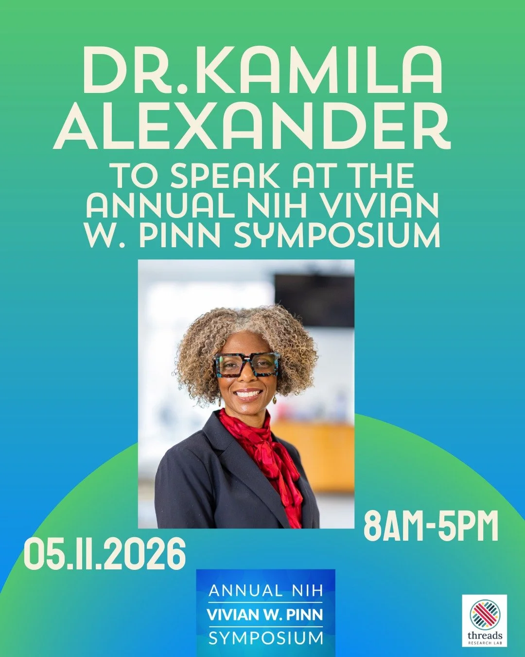Join us today as we support our Founder, Dr. Kamila Alexander, at the 10th Anniversary Vivian Pinn Symposium!

Dr. Alexander will be speaking on the Social &amp; Behavioral Sciences Research Panel, presenting:
&ldquo;Living Healthy, Staying Safe: Int