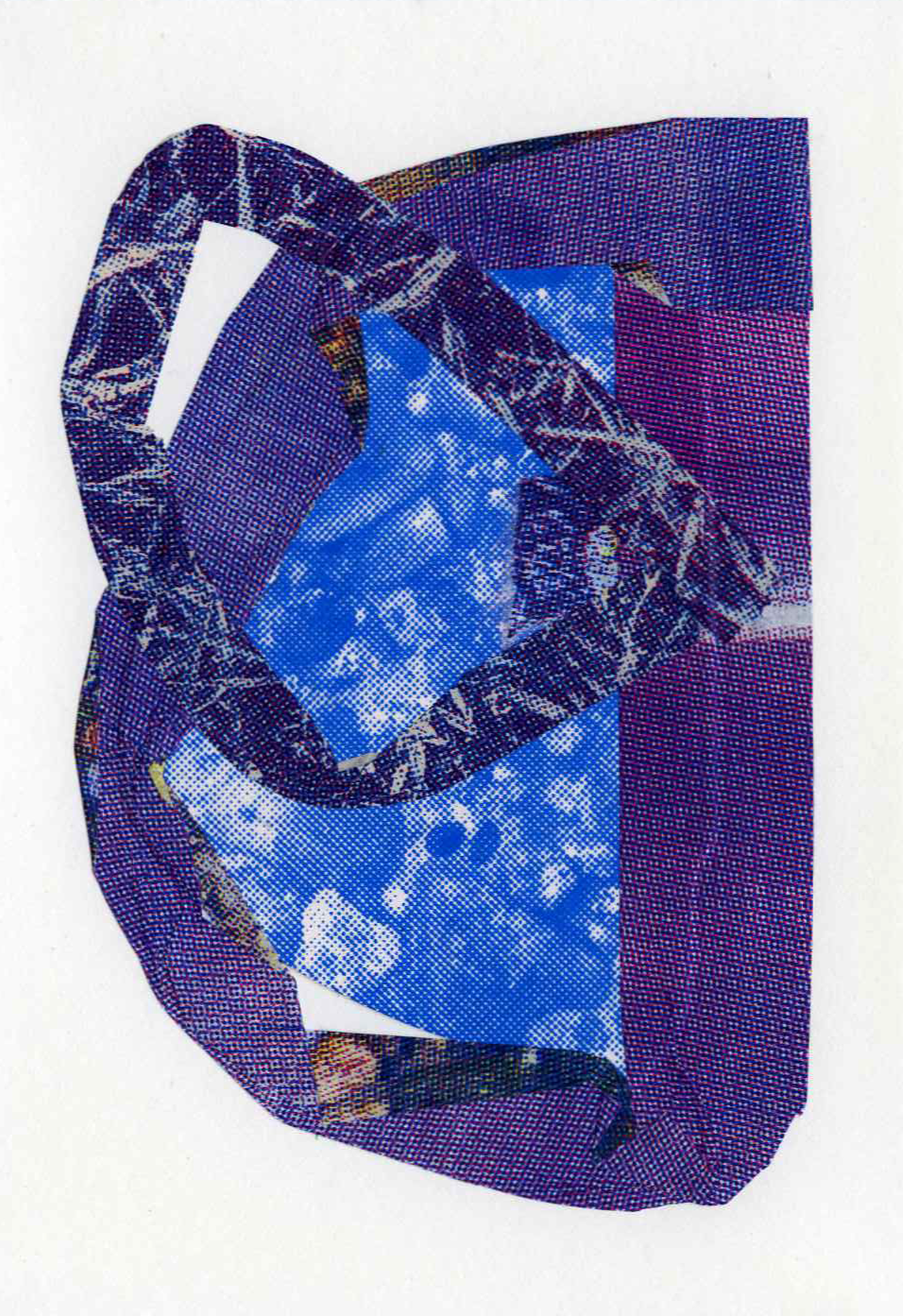 Assemblage #46, Screenprint on kozo, starch paste, 5x7 inches, 2026