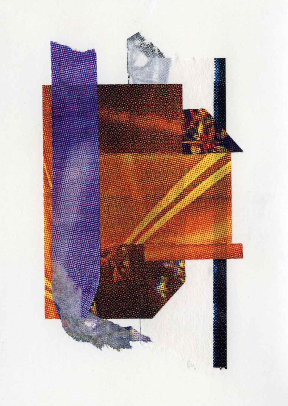 Assemblage #13, Screenprint on kozo, starch paste, 5x7 inches, 2026