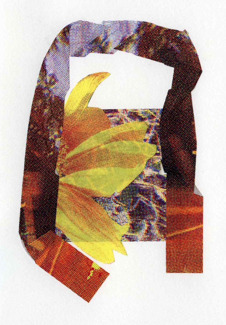 Assemblage #18, Screenprint on kozo, starch paste, 5x7 inches, 2026