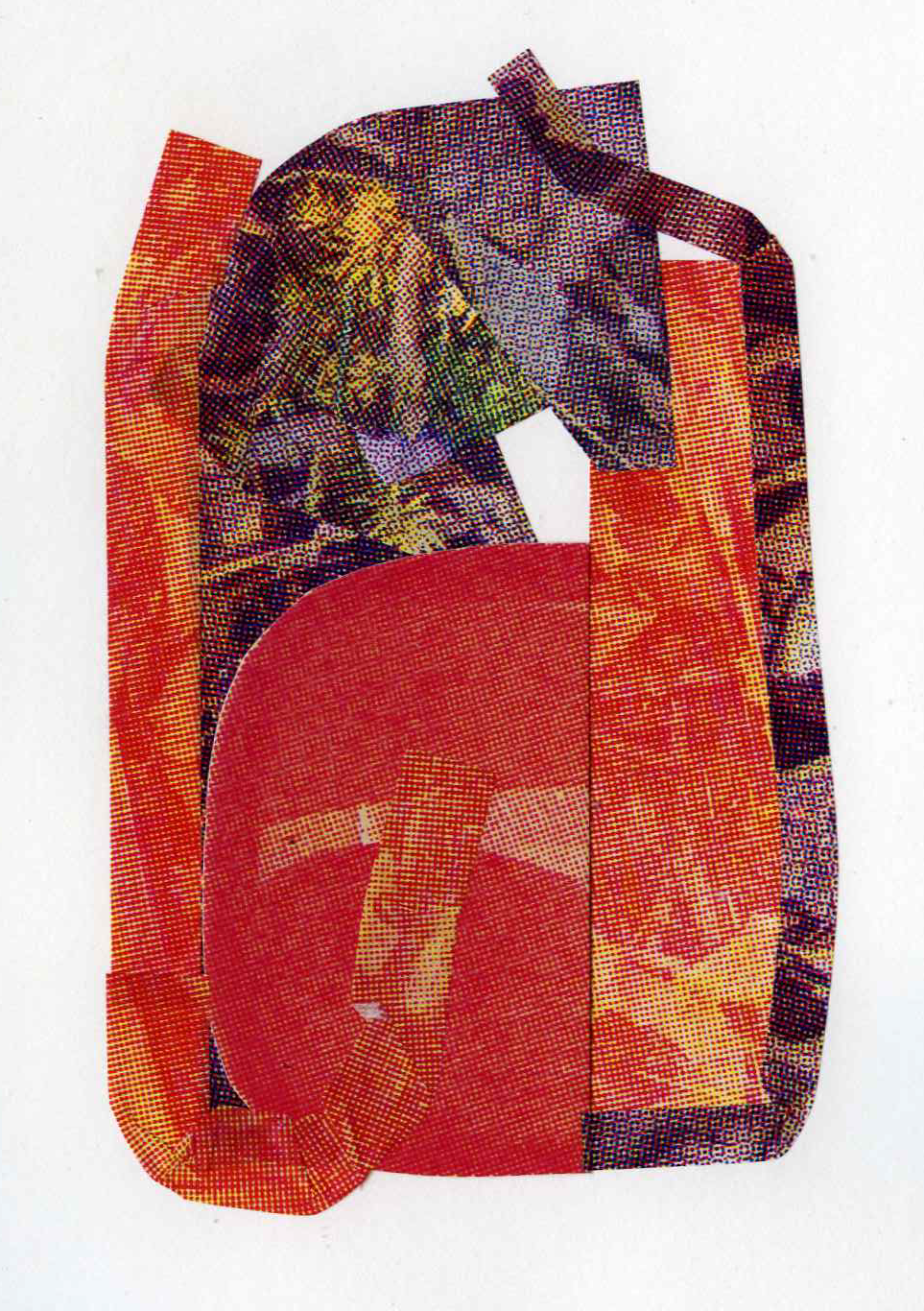 Assemblage #19, Screenprint on kozo, starch paste, 5x7 inches, 2026