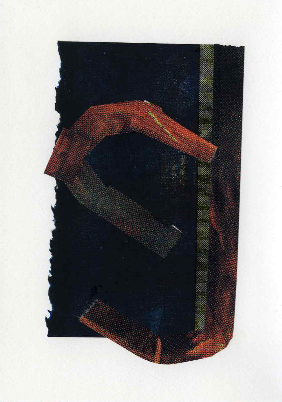 Assemblage #25, Screenprint on kozo, starch paste, 5x7 inches, 2026
