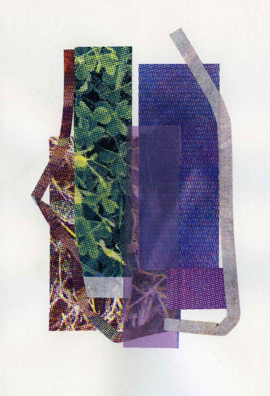 Assemblage #39, Screenprint on kozo, starch paste, 5x7 inches, 2026