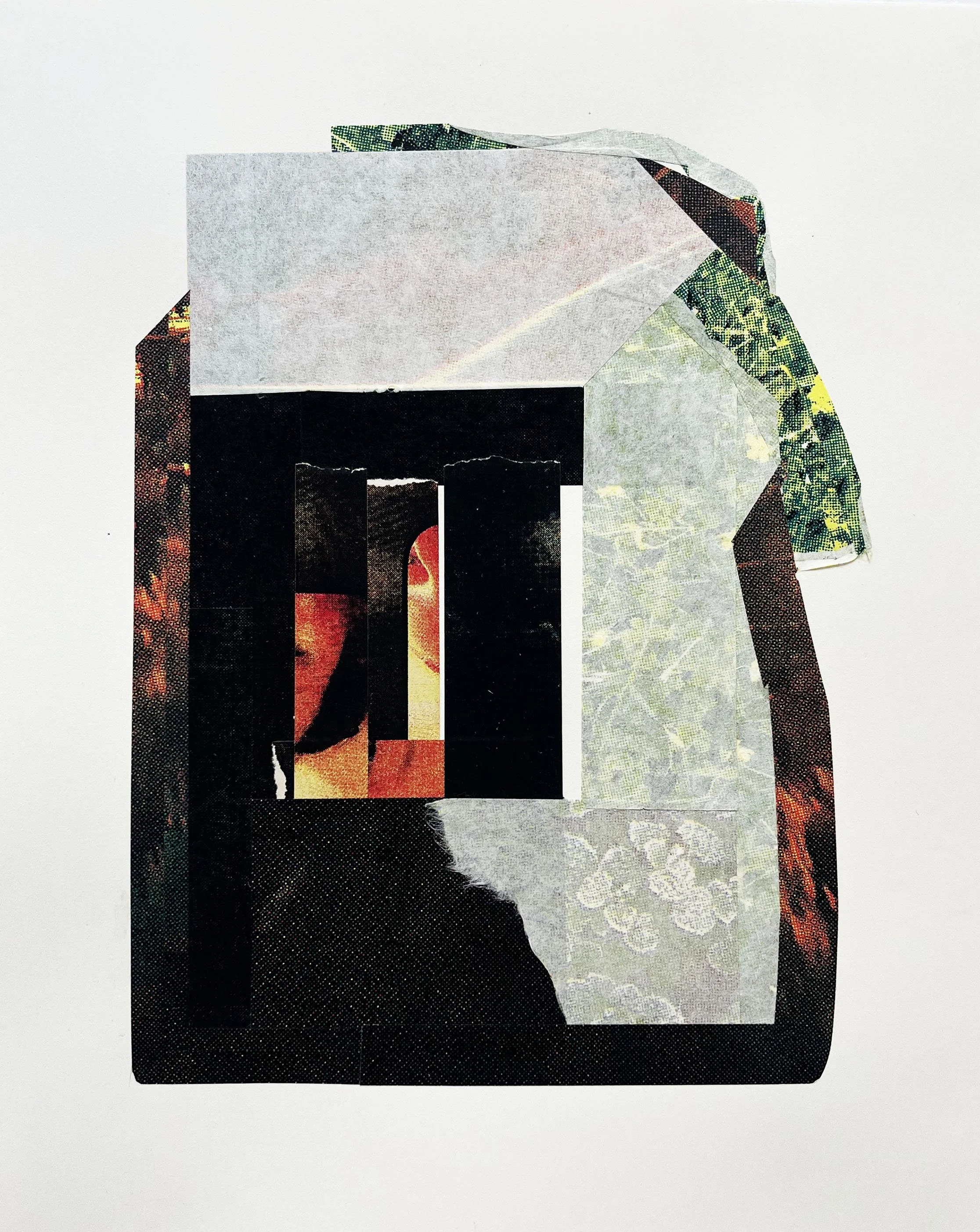 Fractured light box, Screenprint on kozo,, starch paste, 11x14 inches, 2026