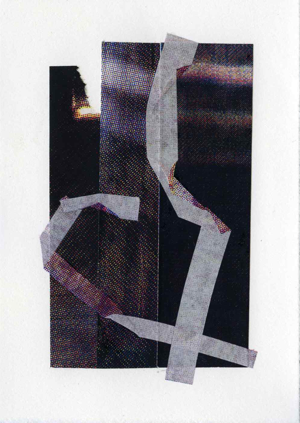 Assemblage #41, Screenprint on kozo, starch paste, 5x7 inches, 2026