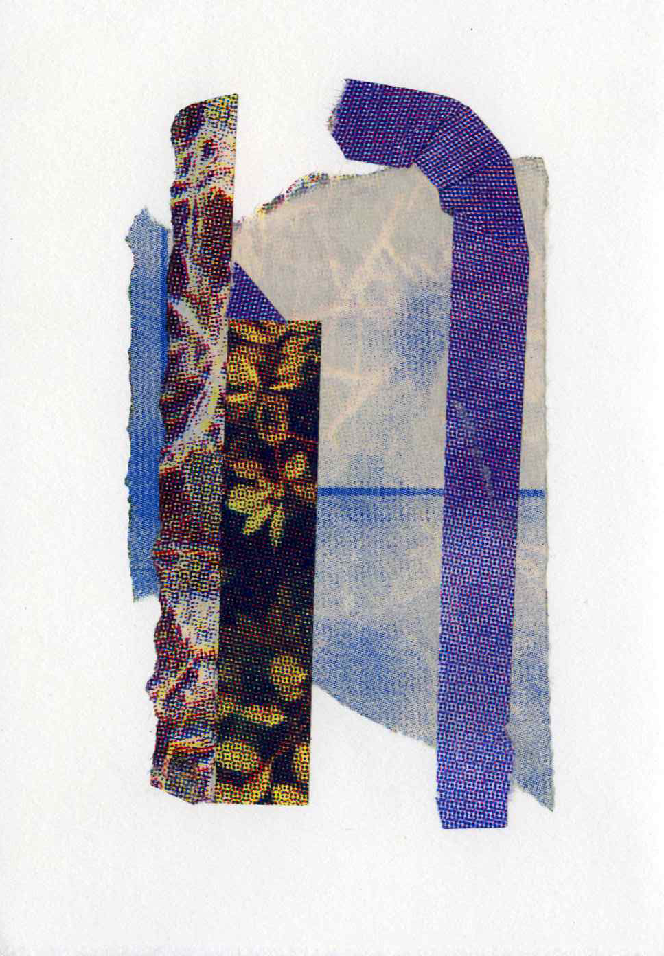 Assemblage #12, Screenprint on kozo, starch paste, 5x7 inches, 2026