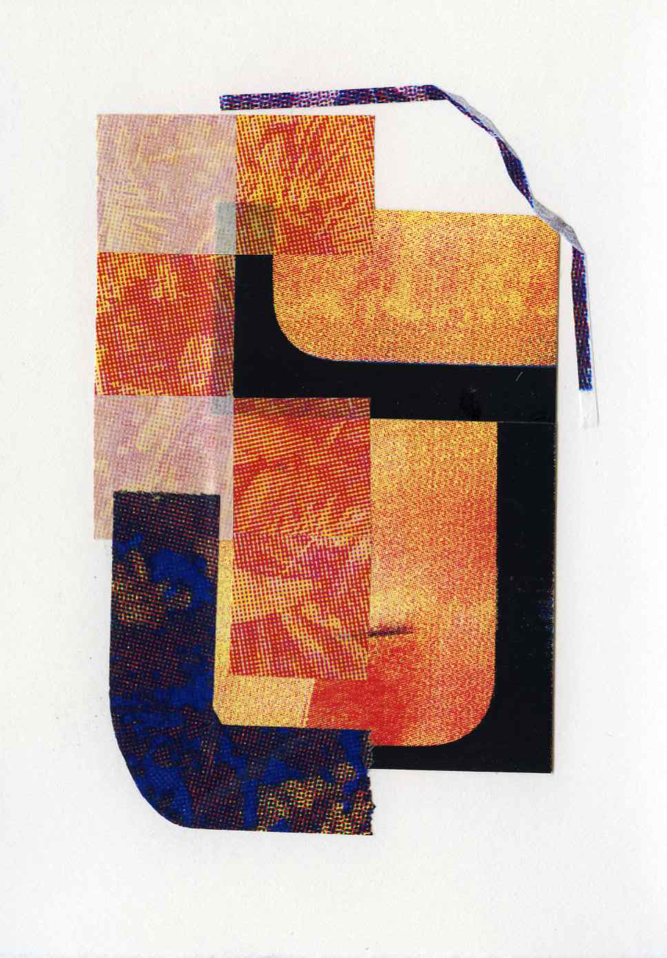 Assemblage #15, Screenprint on kozo, starch paste, 5x7 inches, 2026