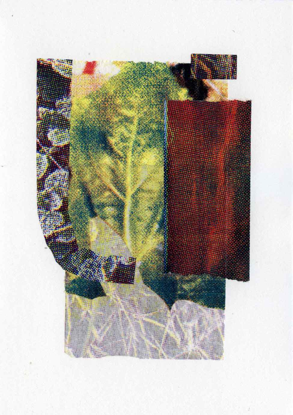 Assemblage #36, Screenprint on kozo, starch paste, 5x7 inches, 2026