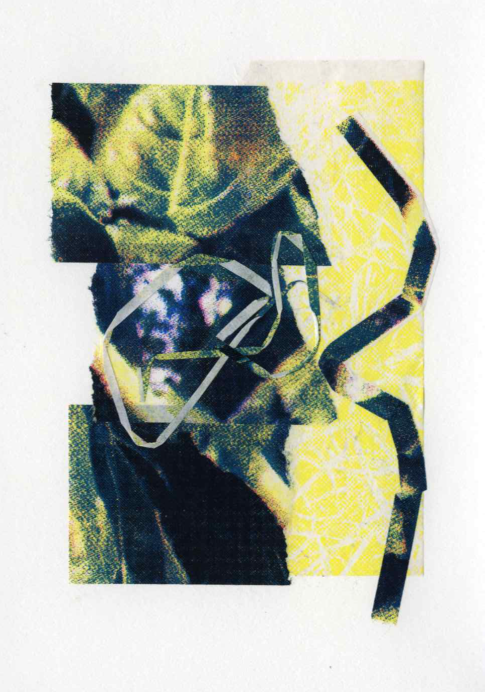 Assemblage #27, Screenprint on kozo, starch paste, 5x7 inches, 2026