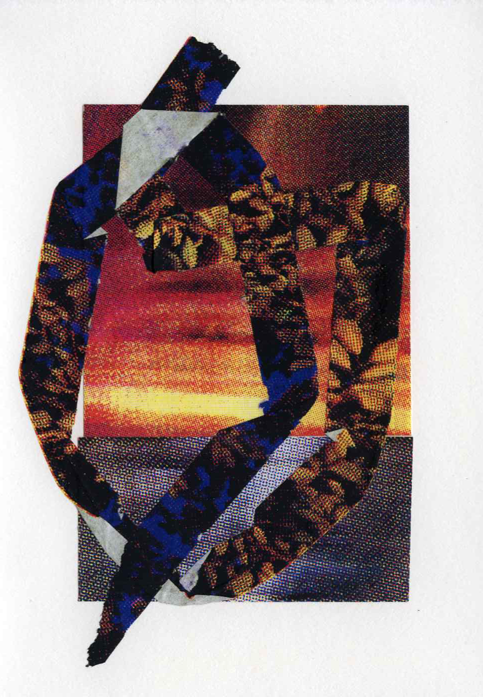 Assemblage #43, Screenprint on kozo, starch paste, 5x7 inches, 2026