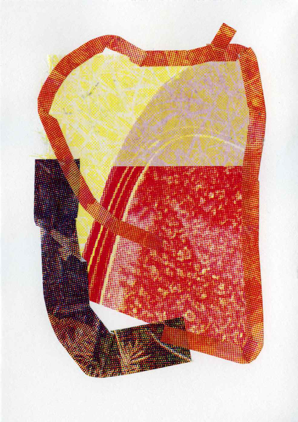 Assemblage #17, Screenprint on kozo, starch paste, 5x7 inches, 2026