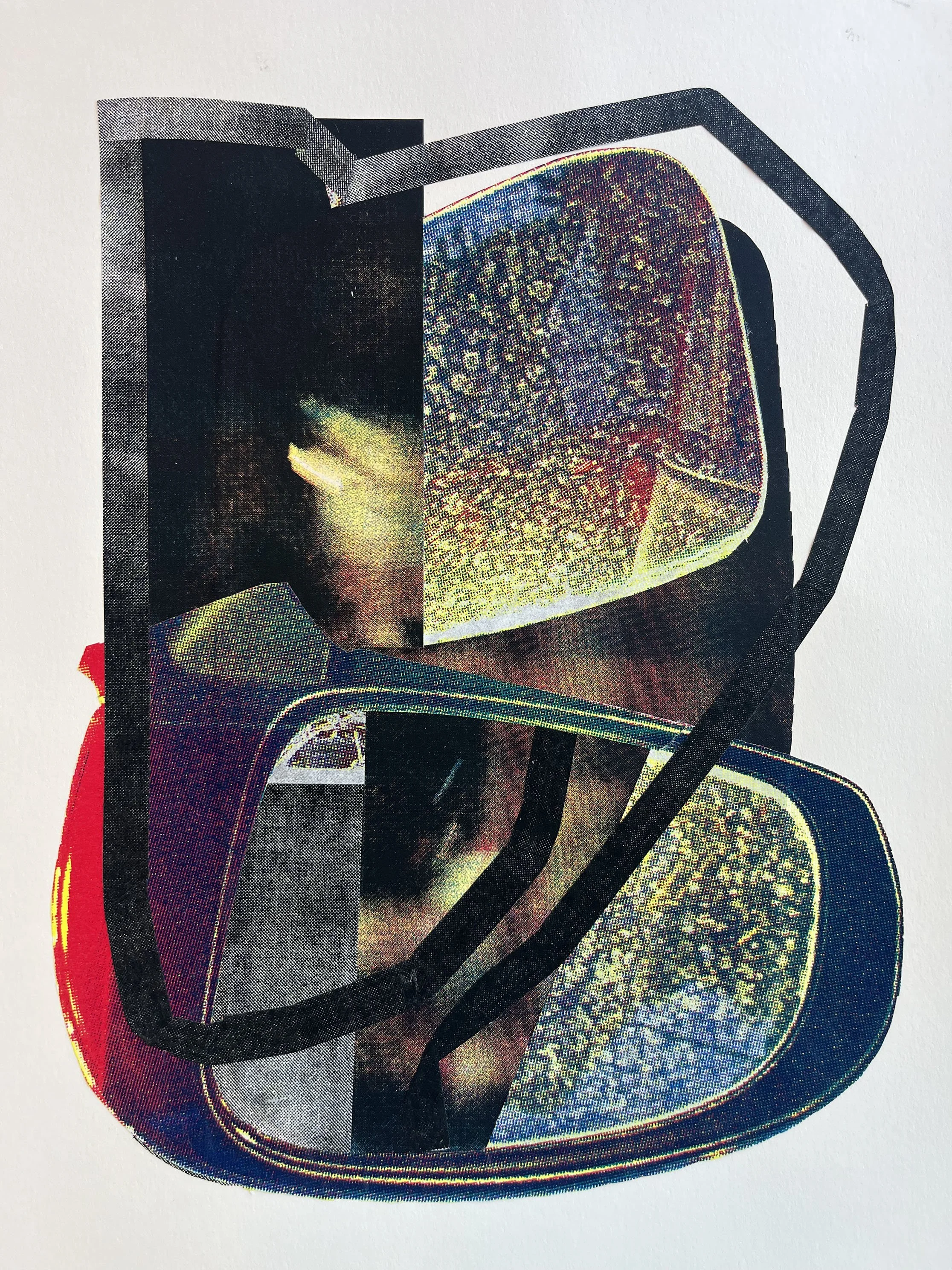 Side view I, Screenprint on kozo,, starch paste, 11x14 inches, 2026