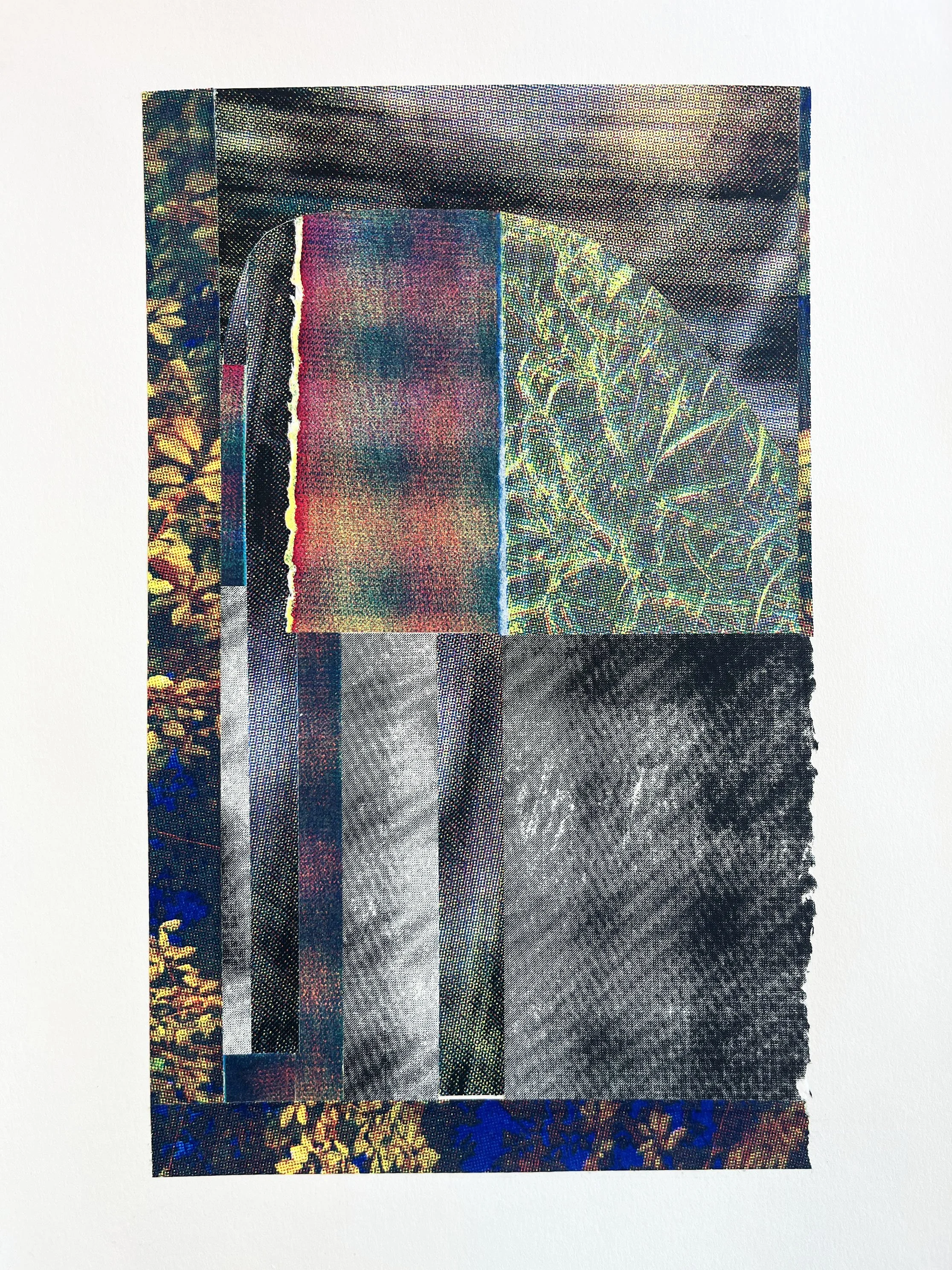Glitch I, Screenprint on kozo,, starch paste, 11x14 inches, 2026