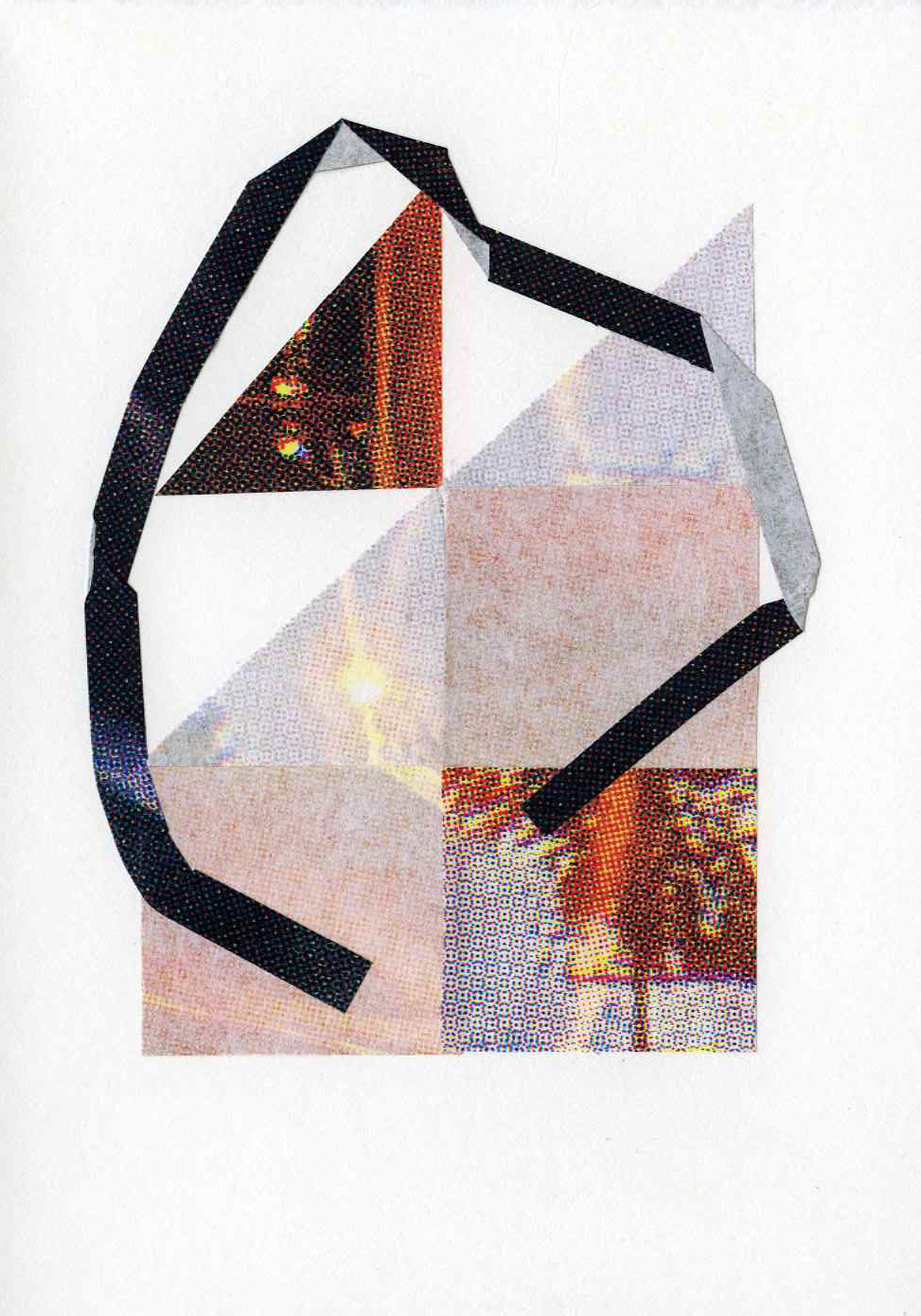 Assemblage #16, Screenprint on kozo, starch paste, 5x7 inches, 2026