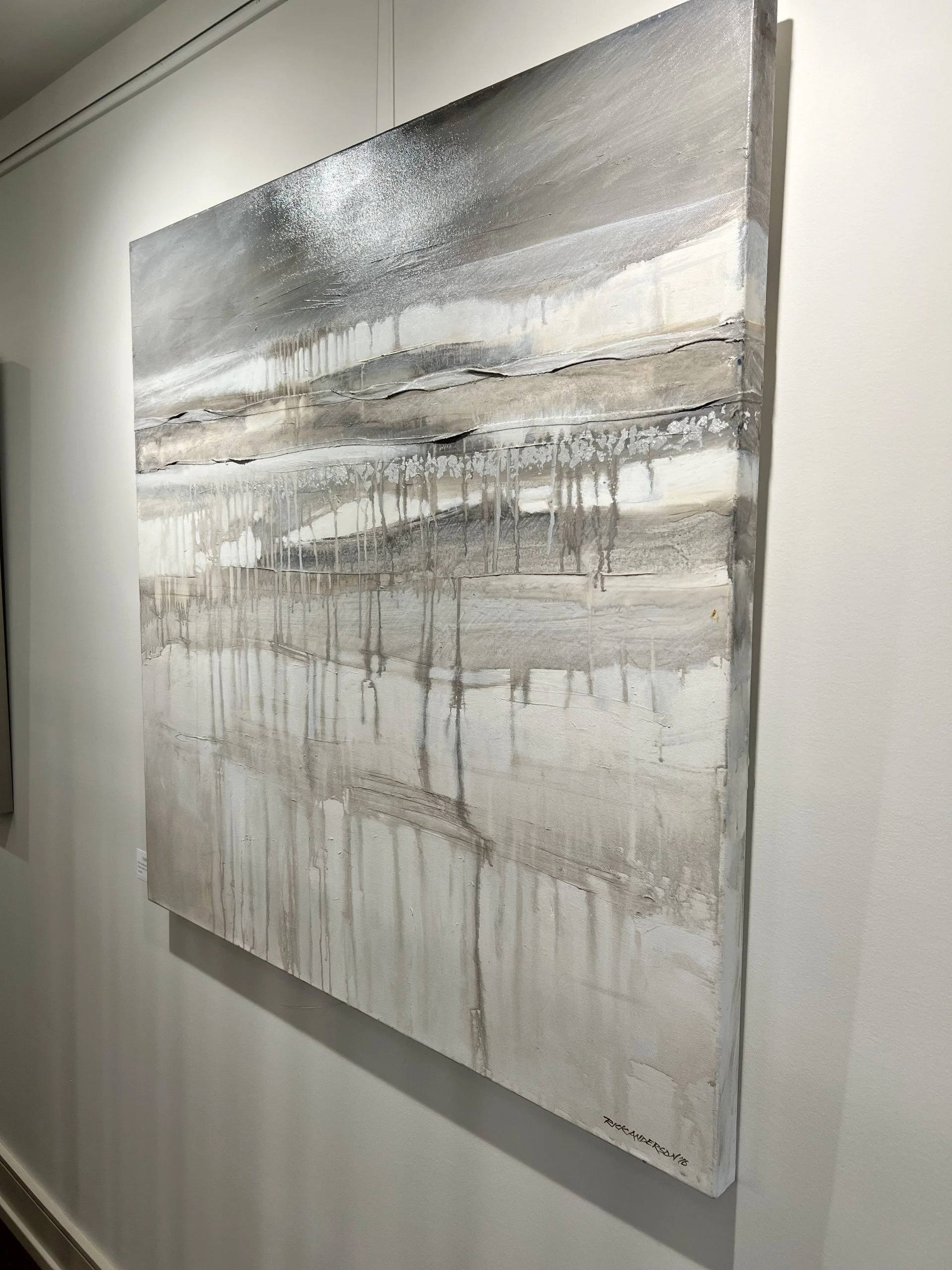 Rainy Day II, 40x40" Mixed Media by Rick Anderson $3200
