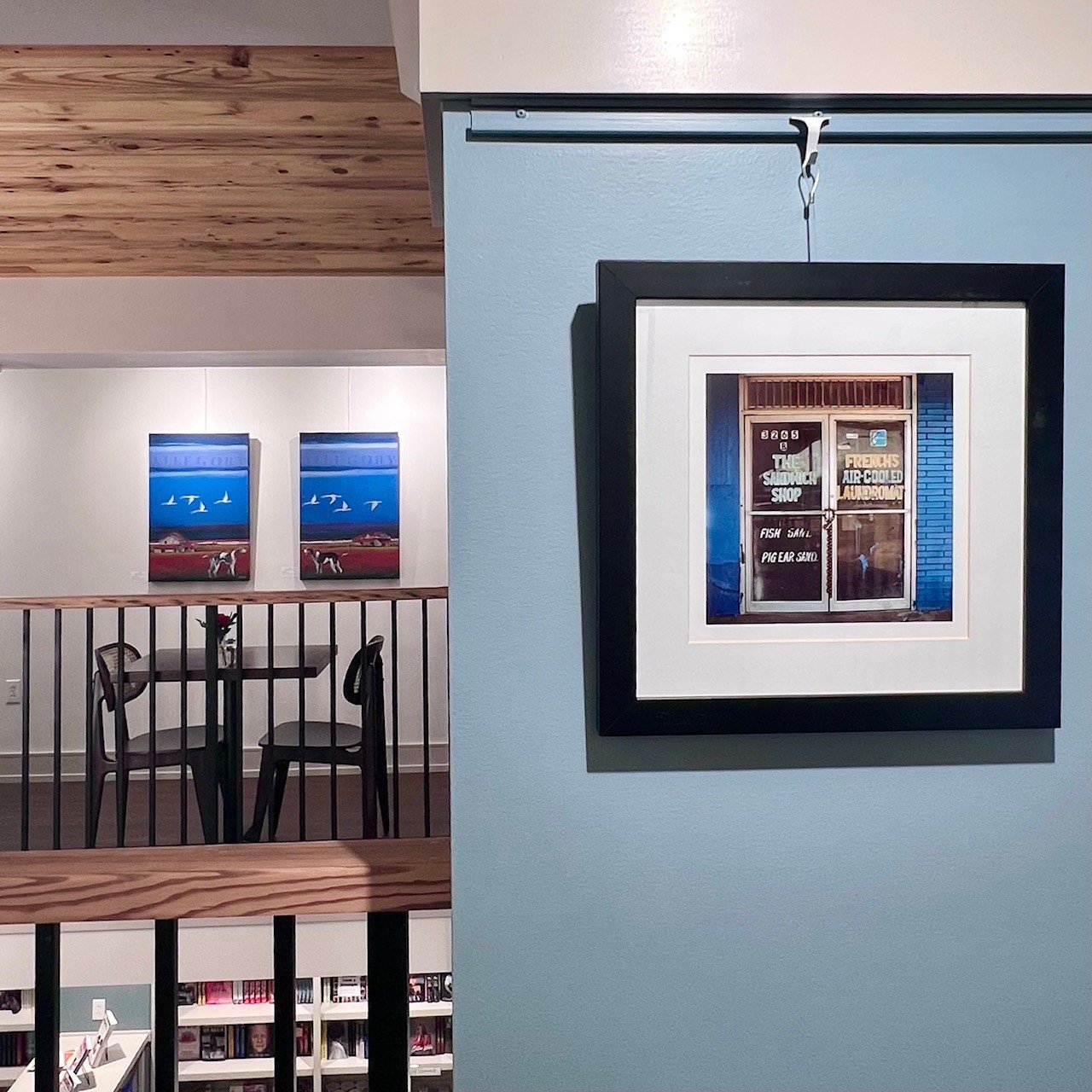 One Stop Shop (Sandwich Shop), 2017
Open Edition by Ashleigh Coleman 
$500 / Silver Bird I and II, Polymer Paint, Dry Pigment and Silver Leaf on Canvas by William Dunlap $8500 Each or $1500 for the pair 
