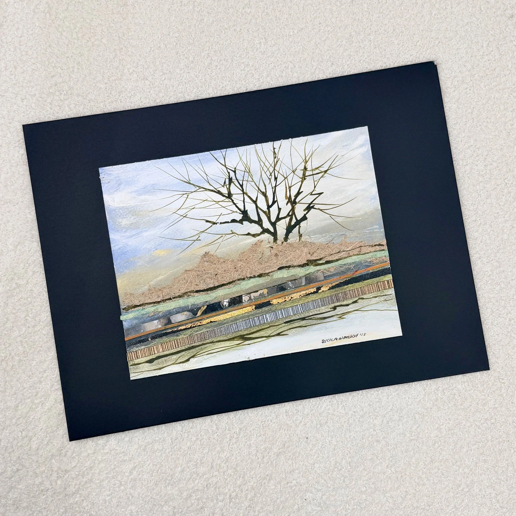 Mixed Media Landscape 8x6" on paper by Rick Anderson $220