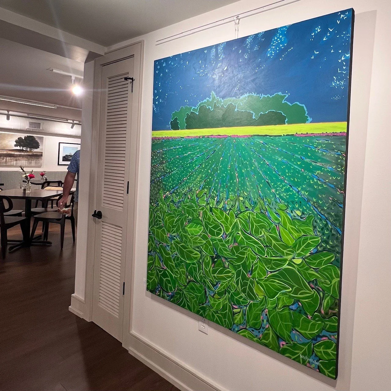 Soybean Flight, Acrylic on Canvas by Betsy Brackin Burch $4400