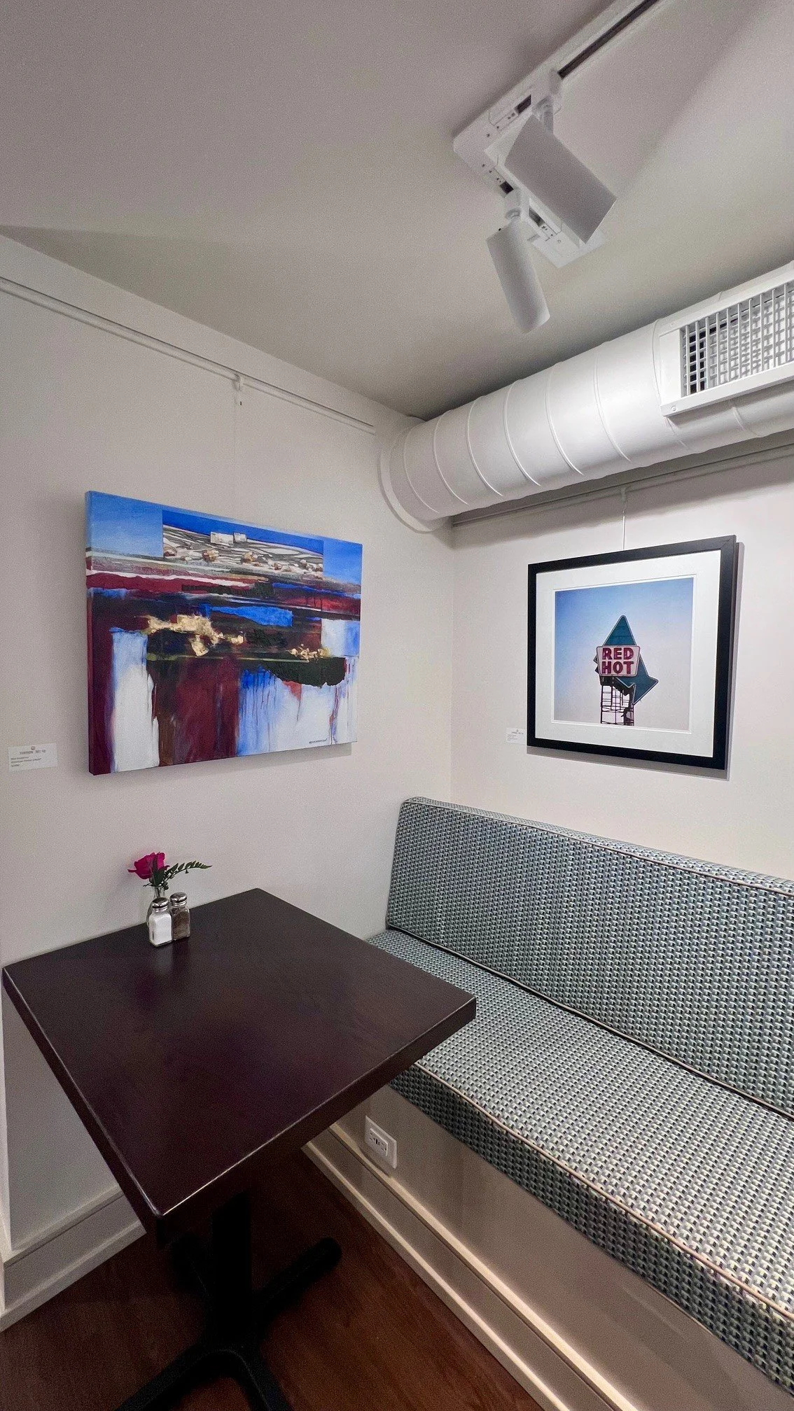 American Portal 24x30, Mixed Media by Rick Anderson $1800 / Red Hot, 2015 
Limited Edition 1/15 by Ashleigh Coleman $1200