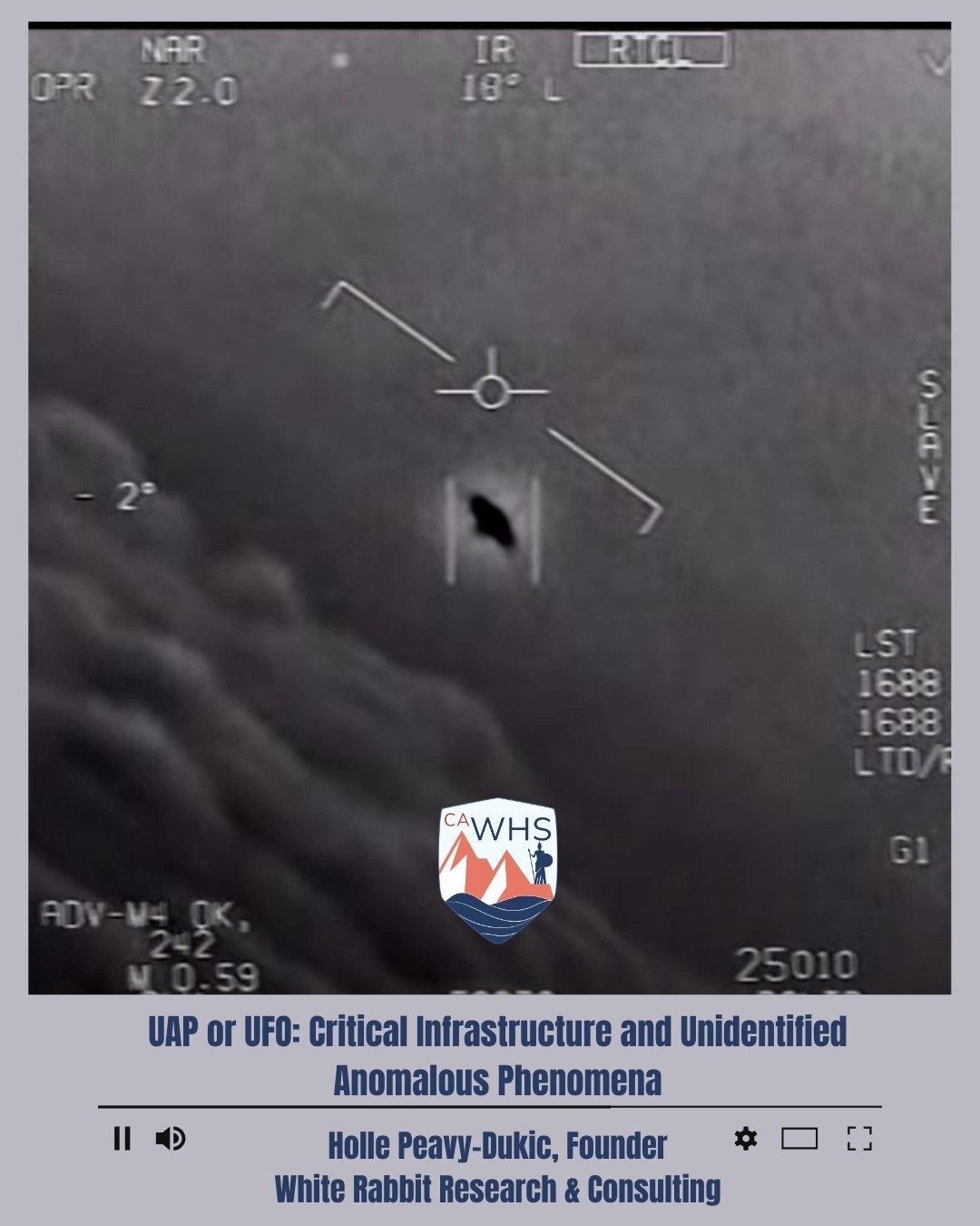 🛸 Dive into the world of Unidentified Anomalous Phenomena (UAP) with retired FBI agent Holle Peavy-Dukic, founder of White Rabbit Research &amp; Consulting.

Gain insights into:
-The nature of UAP
-Their connection to critical infrastructure
-Implic