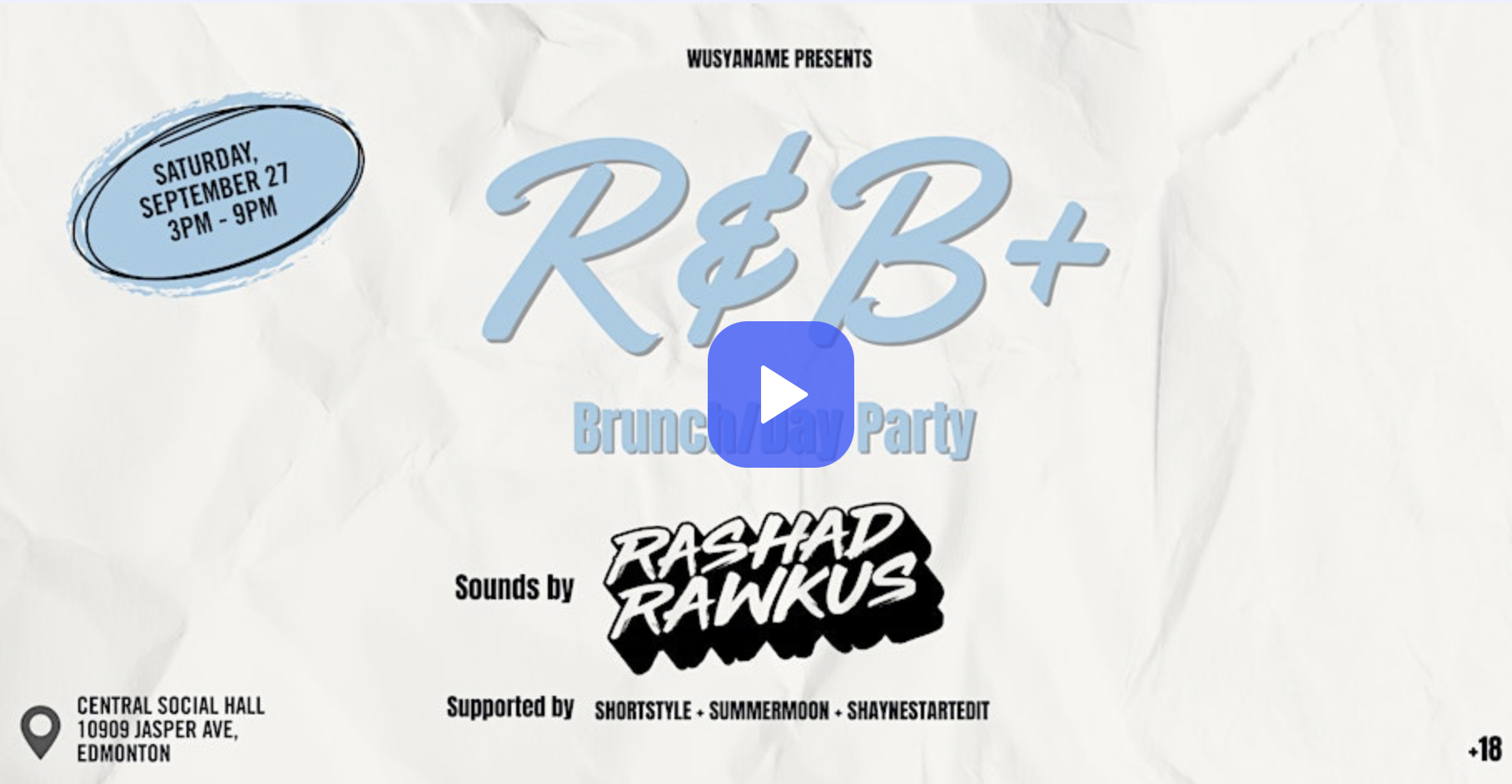 The R&B+ Brunch/Day Party