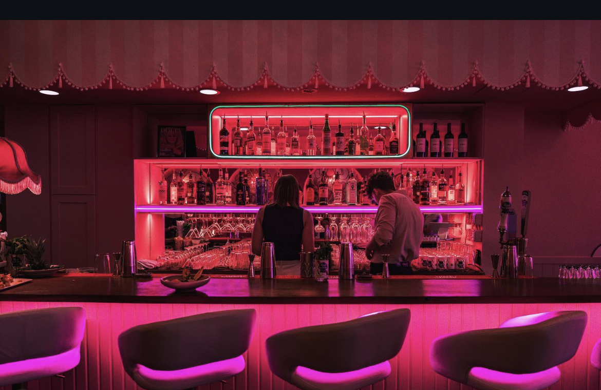 Diner en Rose at Dolly's Cocktails Burlesque Show 