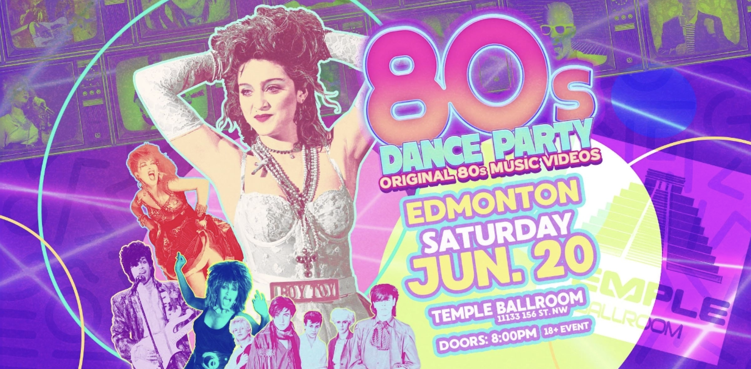 80s Dance Party Edmonton at Temple Ballroom