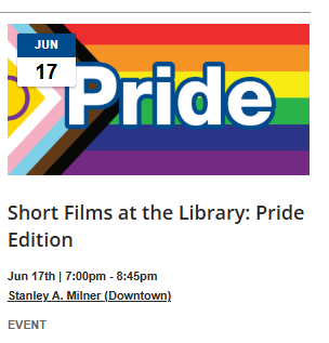 Short Films at the Library: Pride Edition