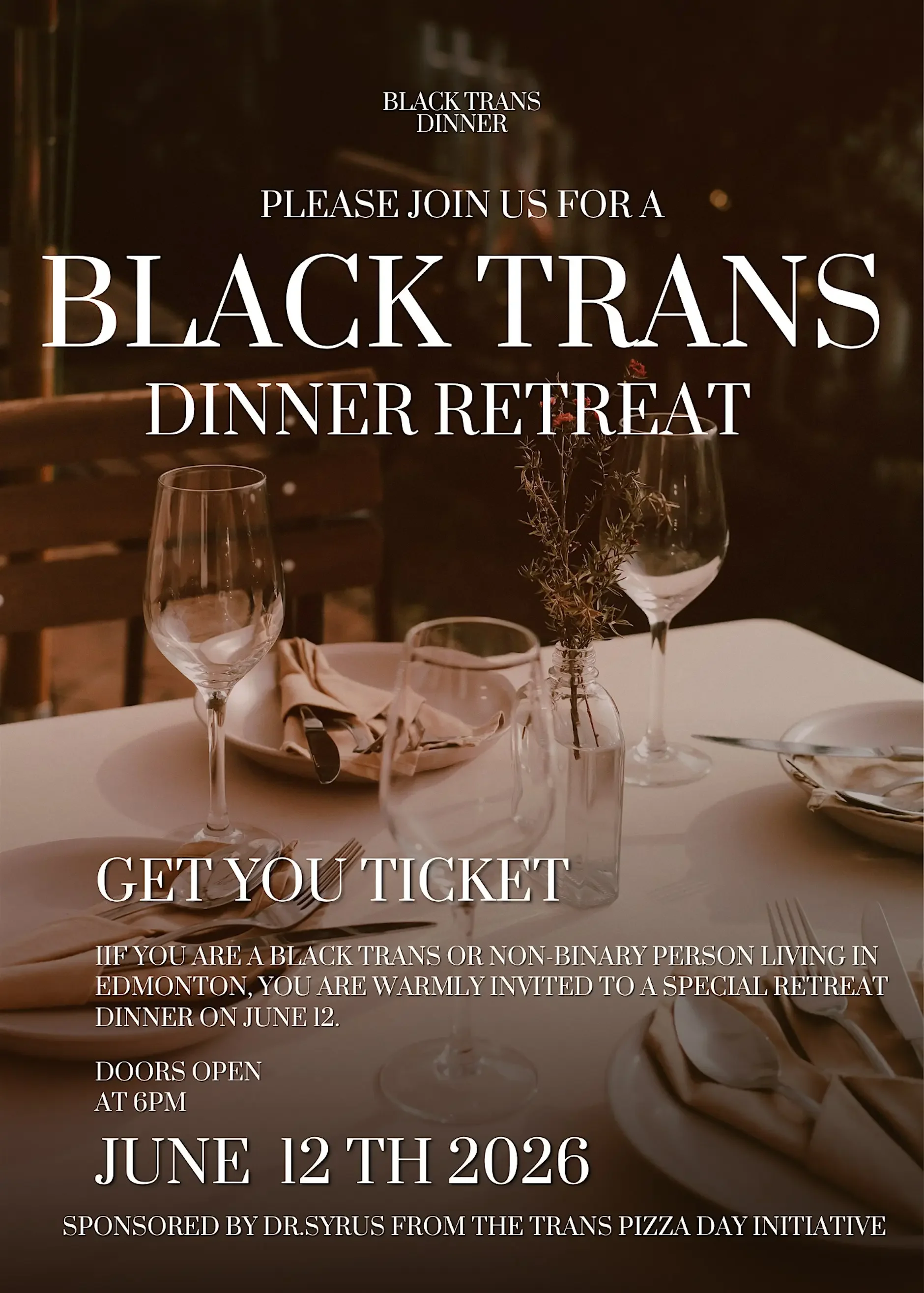 Black Trans Dinner Retreat