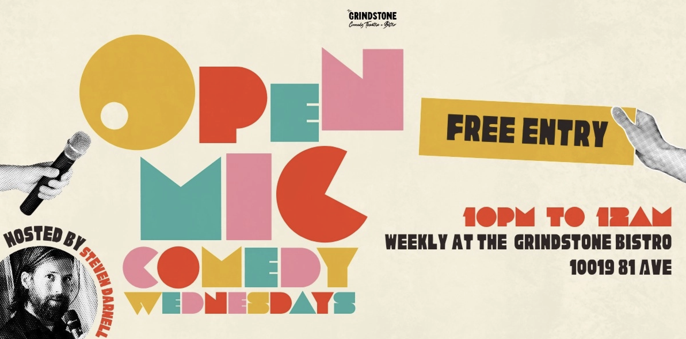 FREE Grindstone Comedy Open Mic Night 