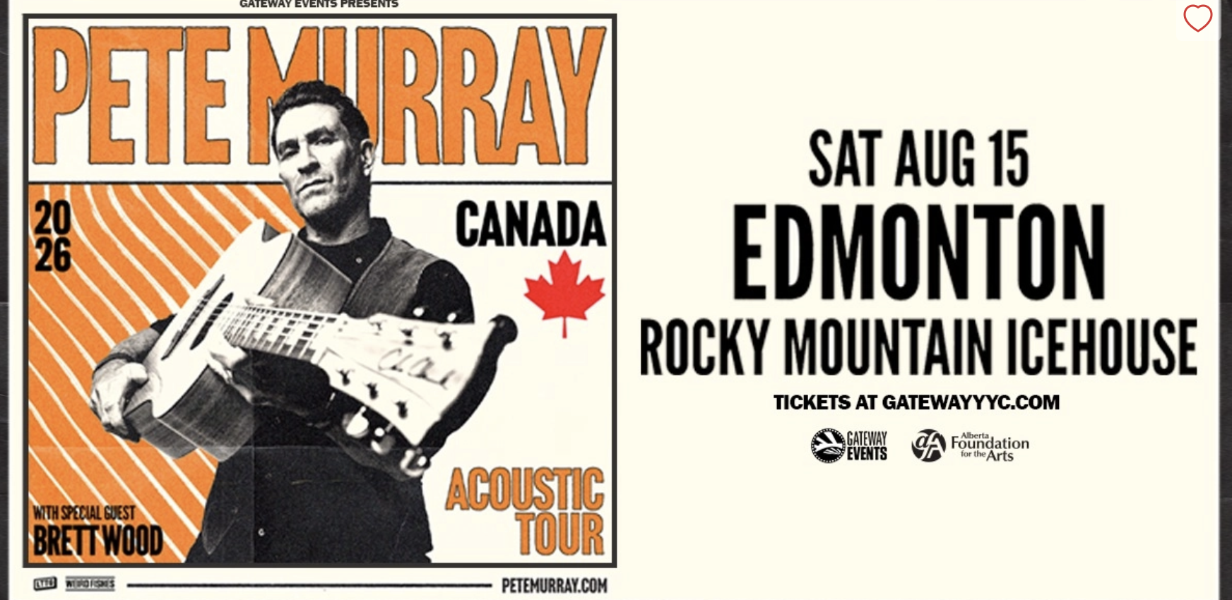Pete Murray at Rocky Mountain Ice house