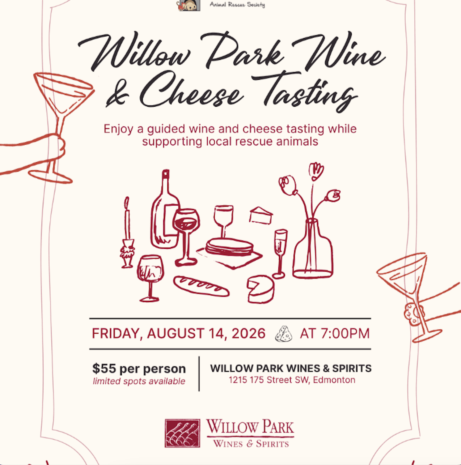 Willow Park Wine & Cheese Tasting Fundraiser