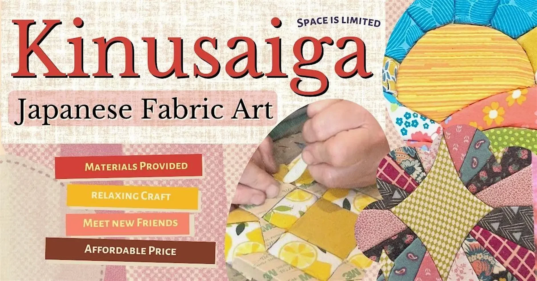 Kinusaiga Workshop: Japanese Fabric Art