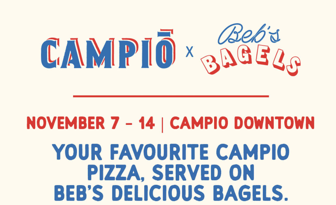 Campio Brewing x Beb's Bagels Pizza Bagel Pop Up