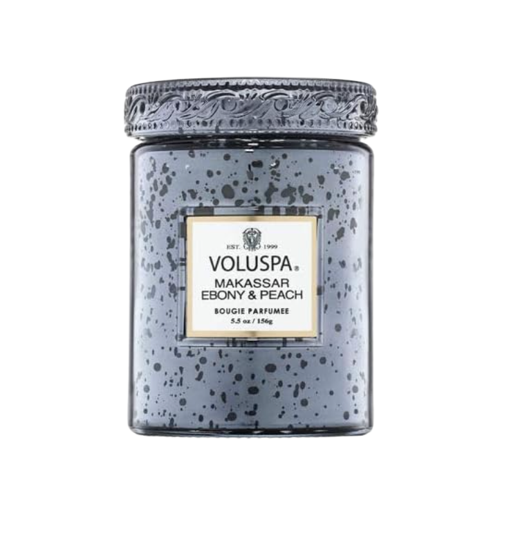 Makassar Ebony and Peach Candle