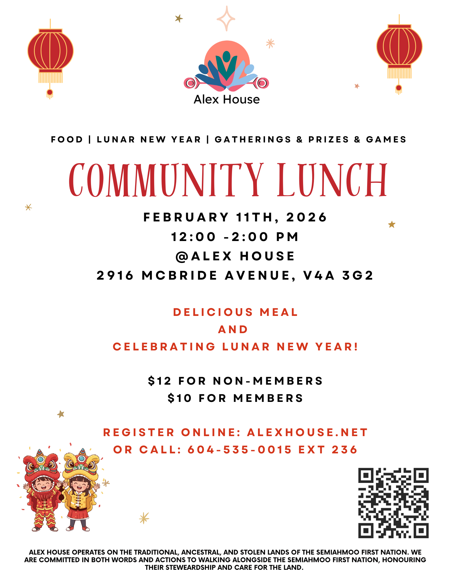 Community Lunch at Alex House!