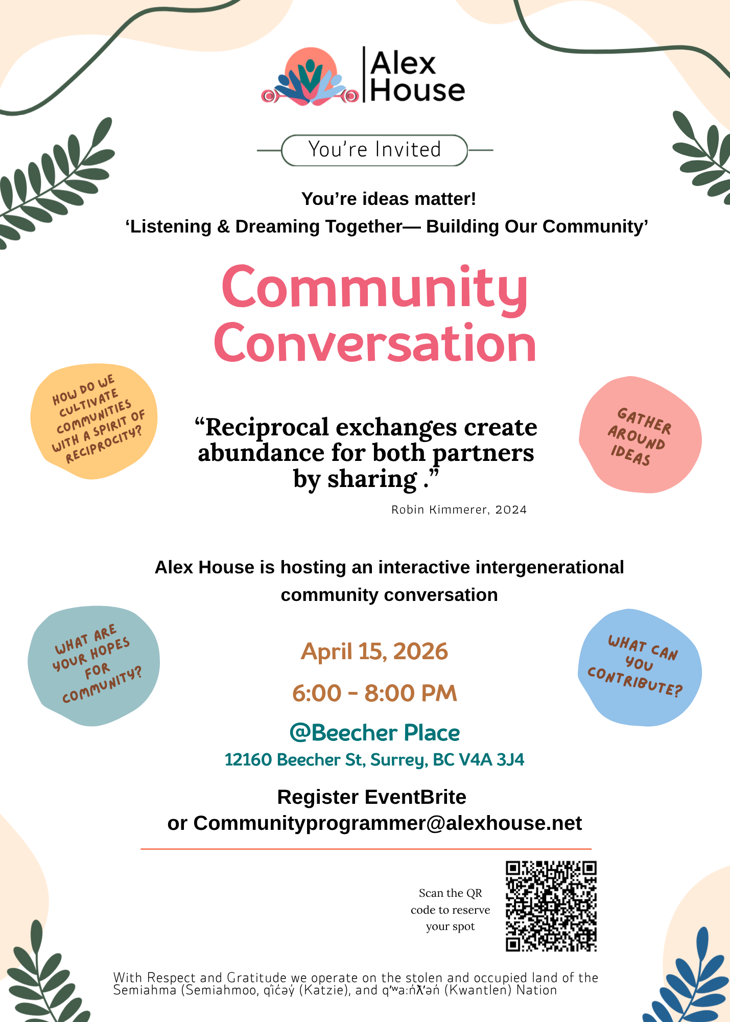COMMUNITY Conversation ‘Building Community TOGETHER’