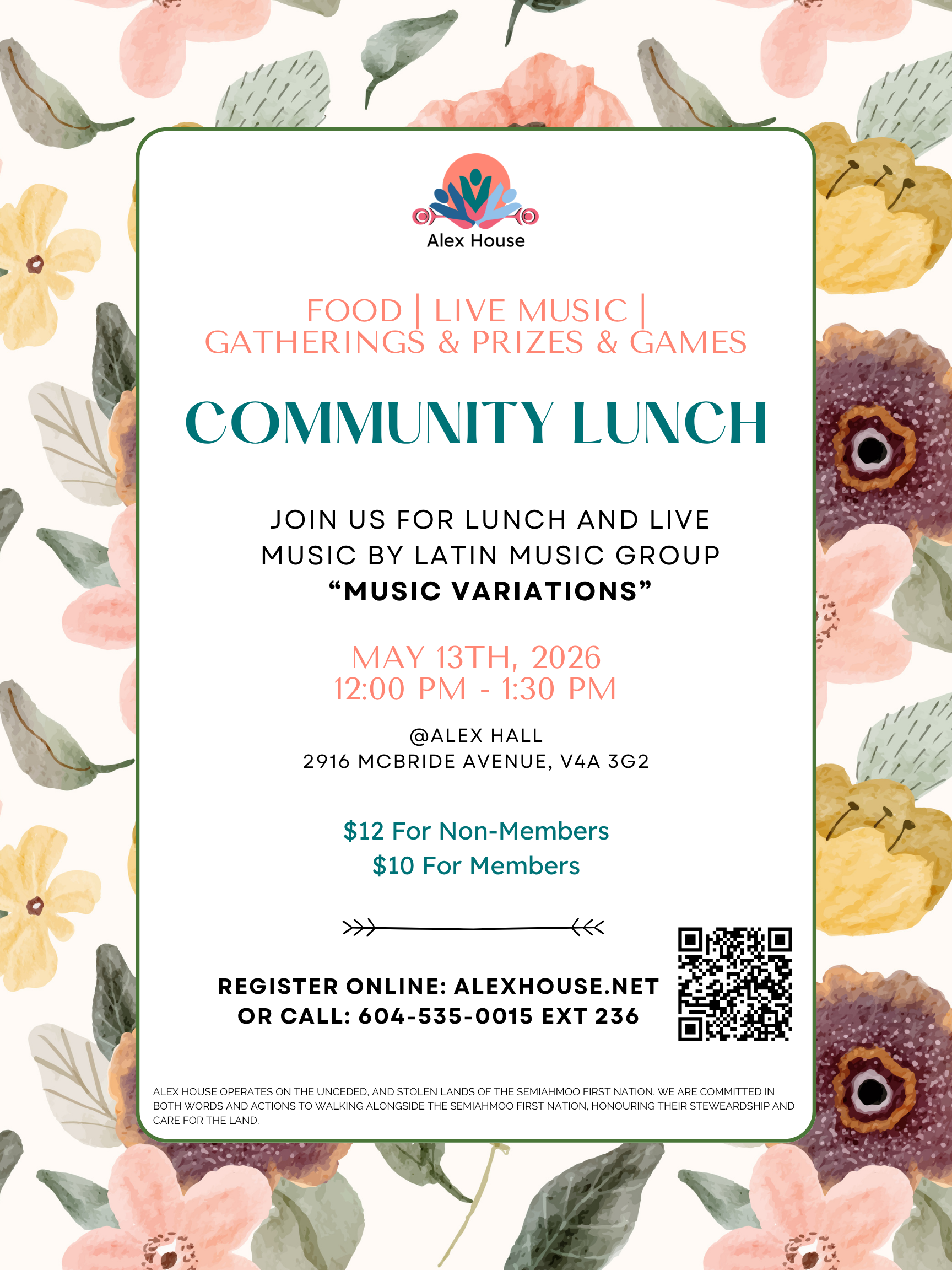 Community Lunch at Alex House!