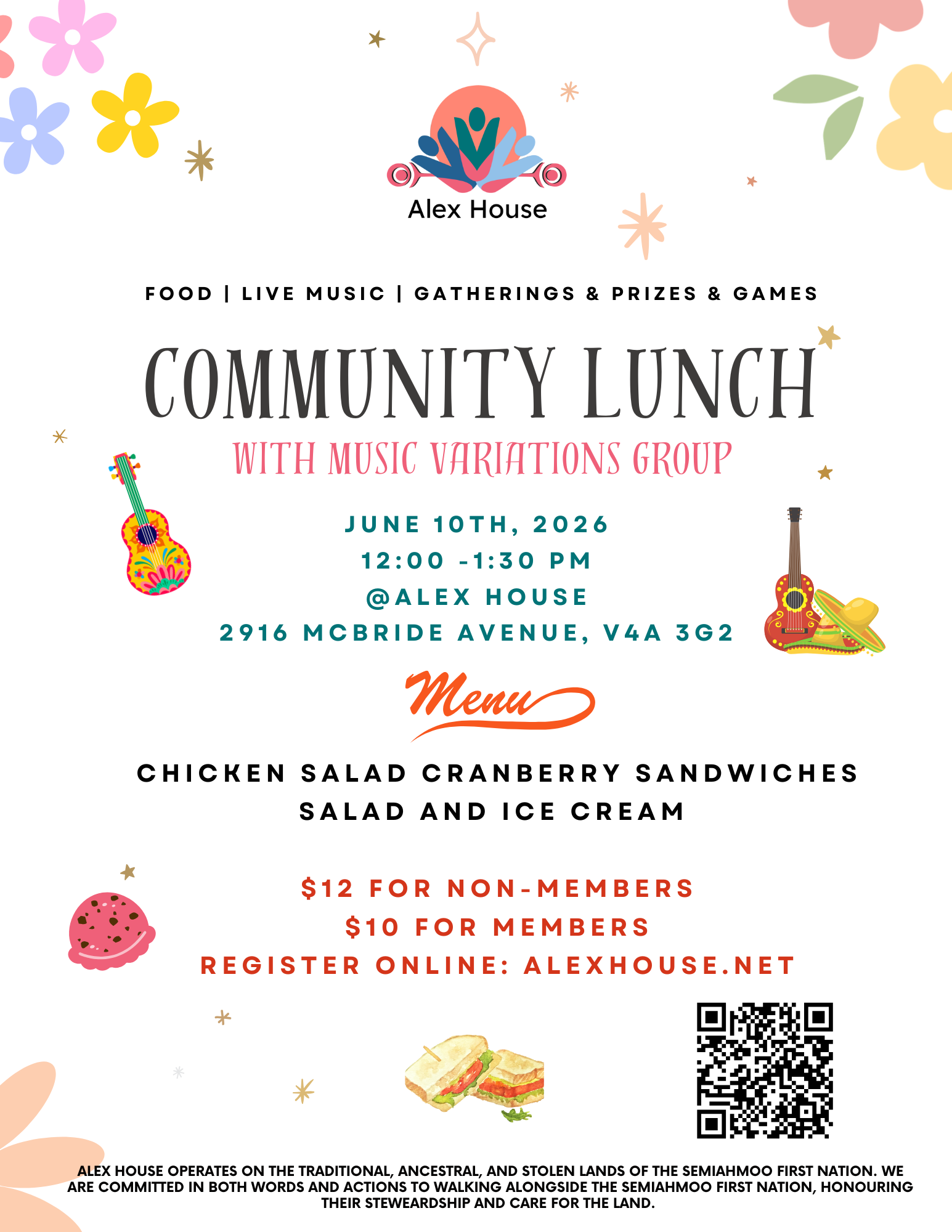 Community Lunch at Alex House!